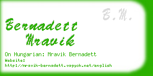 bernadett mravik business card